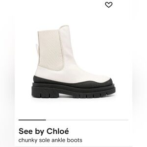 Chelsea Boot See By Chloe in Ivory size 38 or 7.5